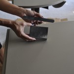 Trying for a perfect finish.